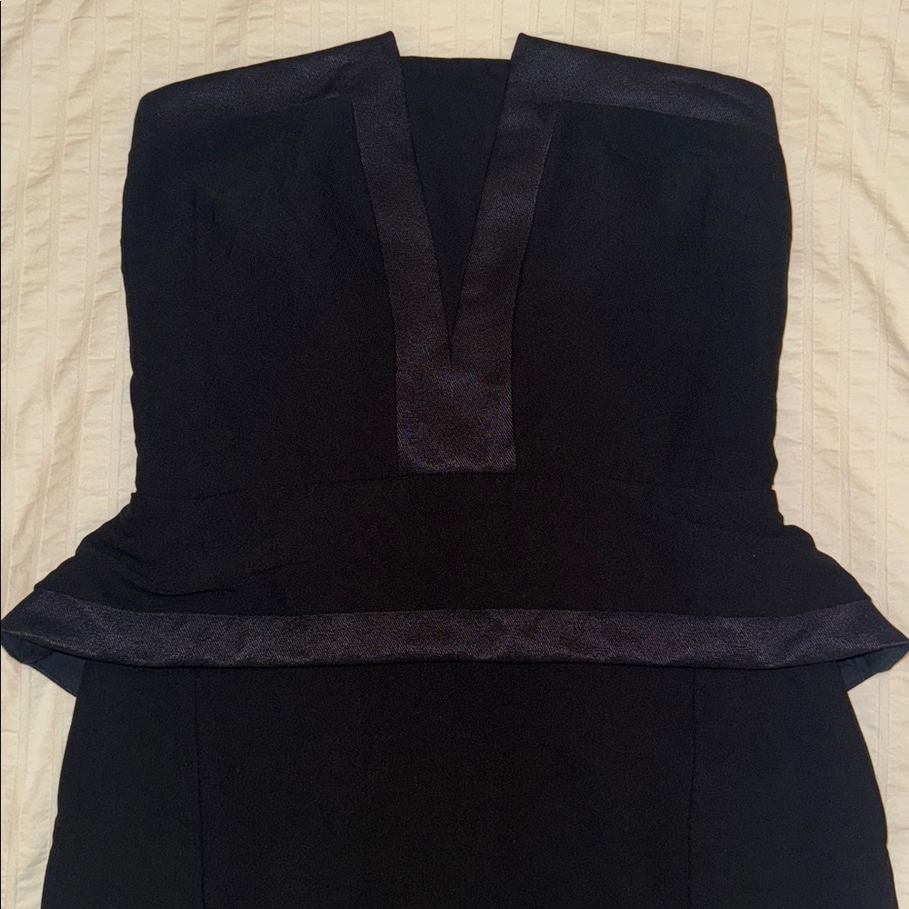 Sandro Chic Black Strapless Mini Dress